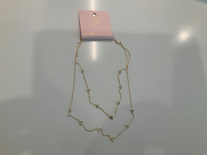 Crystal Bezel Layered Necklace