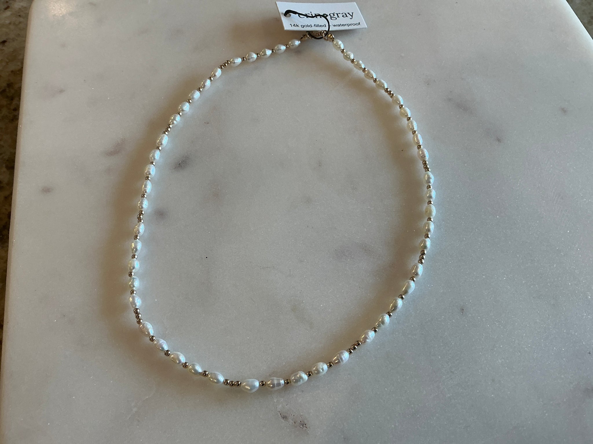 Dainty pearl necklace