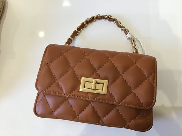 Quilted box clutch
