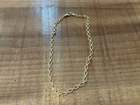 S & D Gold rectangle chain- 18”