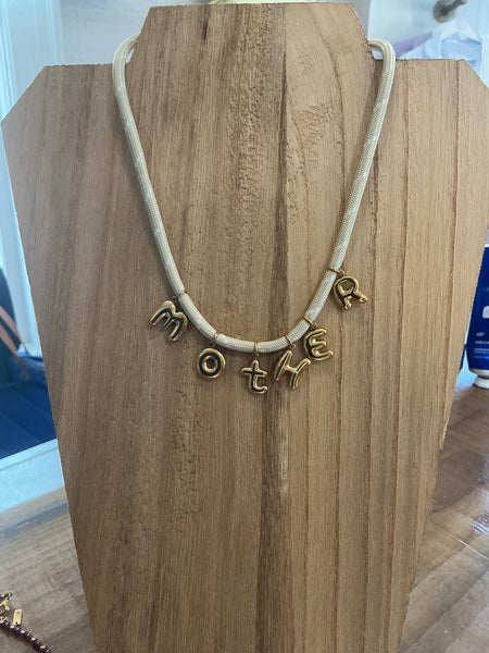 MOTHER rope cord necklace