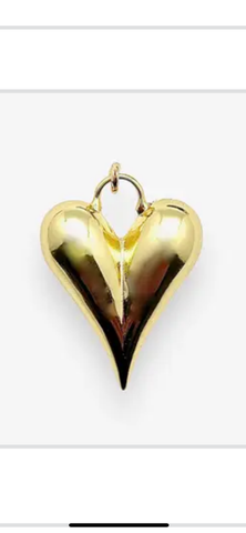 Elongated heart charm