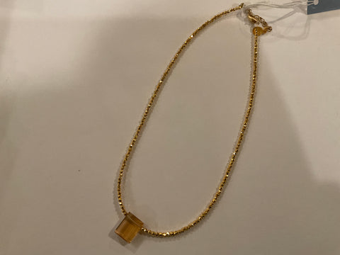 Citrine by stone necklace