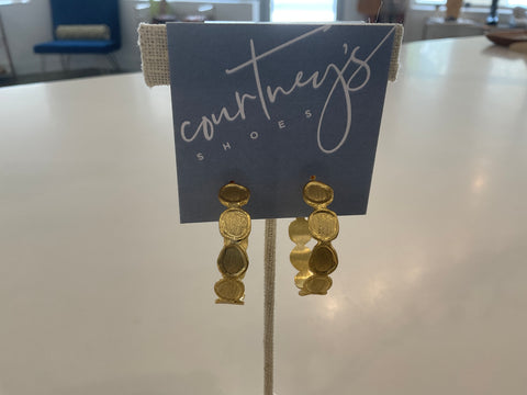 Circle coins hoop earrings