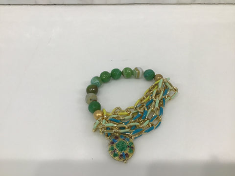 Fiji beaded stretch bracelet