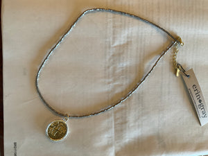 Coin on pyrite necklace